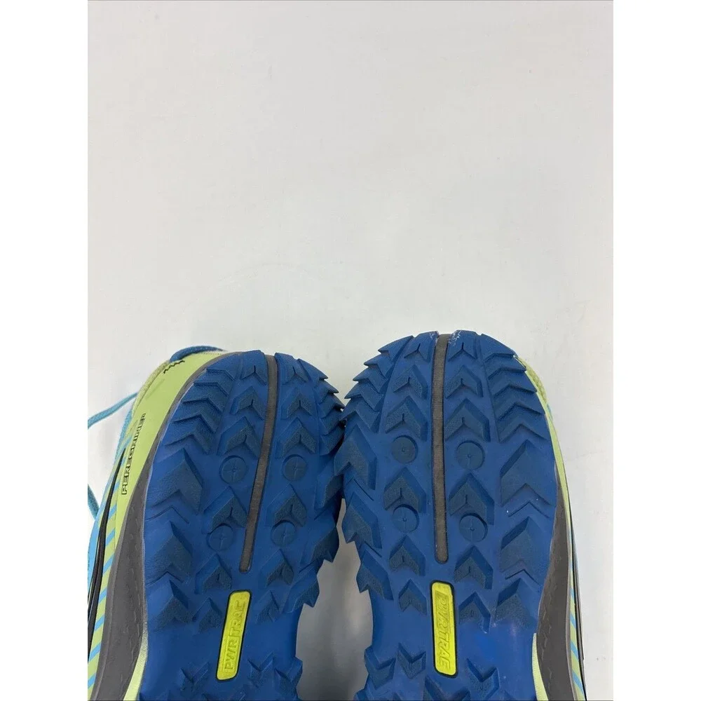 Saucony Peregrine 11 Womens Size 10 Waterproof Trail Running Shoes Royal/lime